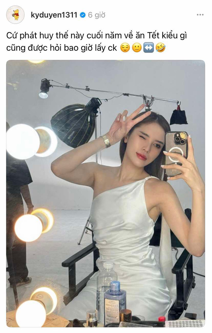 Kỳ Duyên vui vẻ cập nhật lịch trình công việc tới người hâm mộ. Ảnh: Chụp màn hình