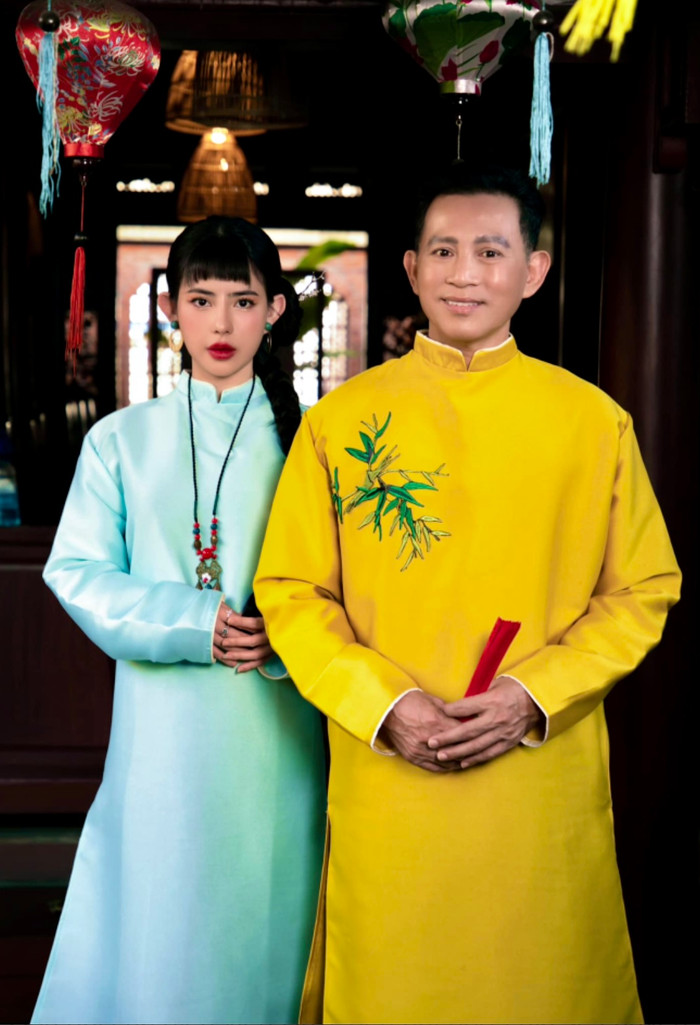 Diễn viên Hữu Tiến và con gái Thuỷ Tiên.