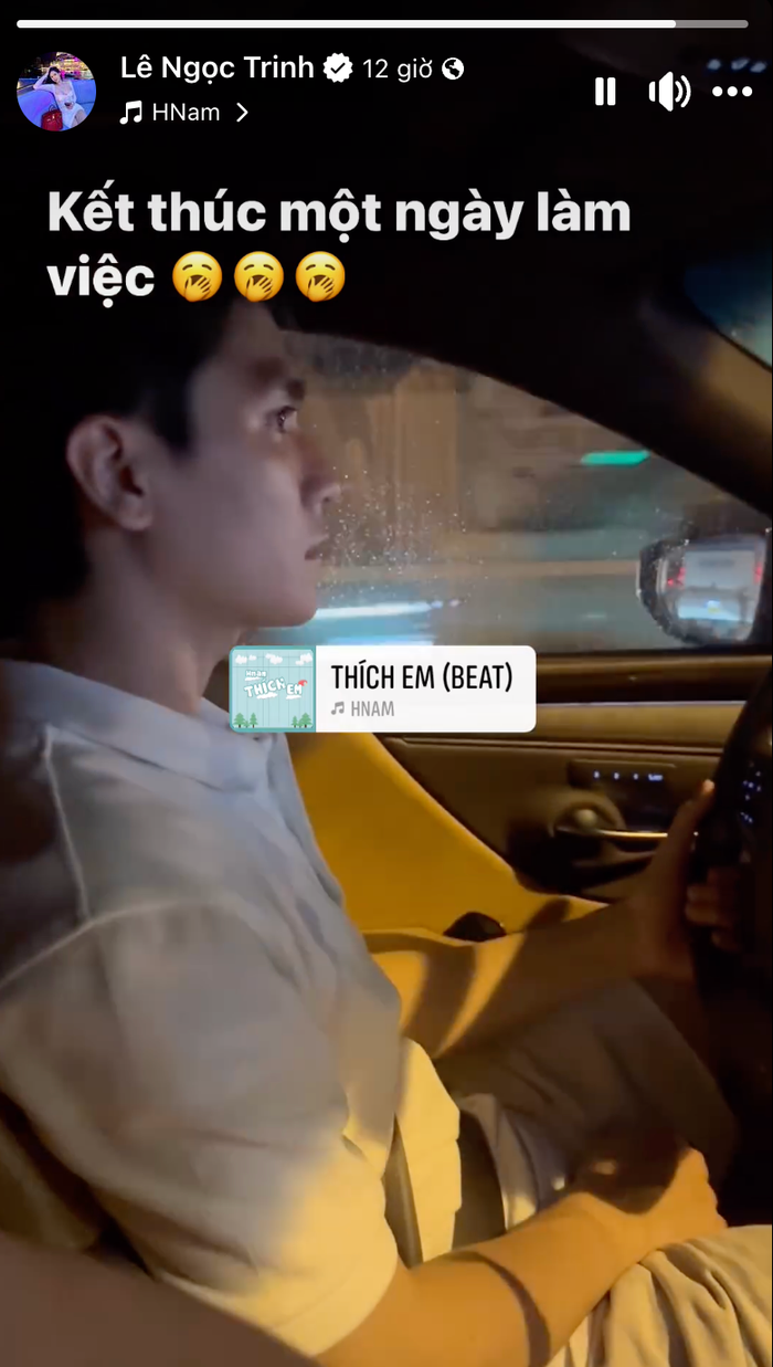 Ngọc Trinh được ông xã Thiên Tây chăm sóc chu đáo, đưa rước khi đi làm.