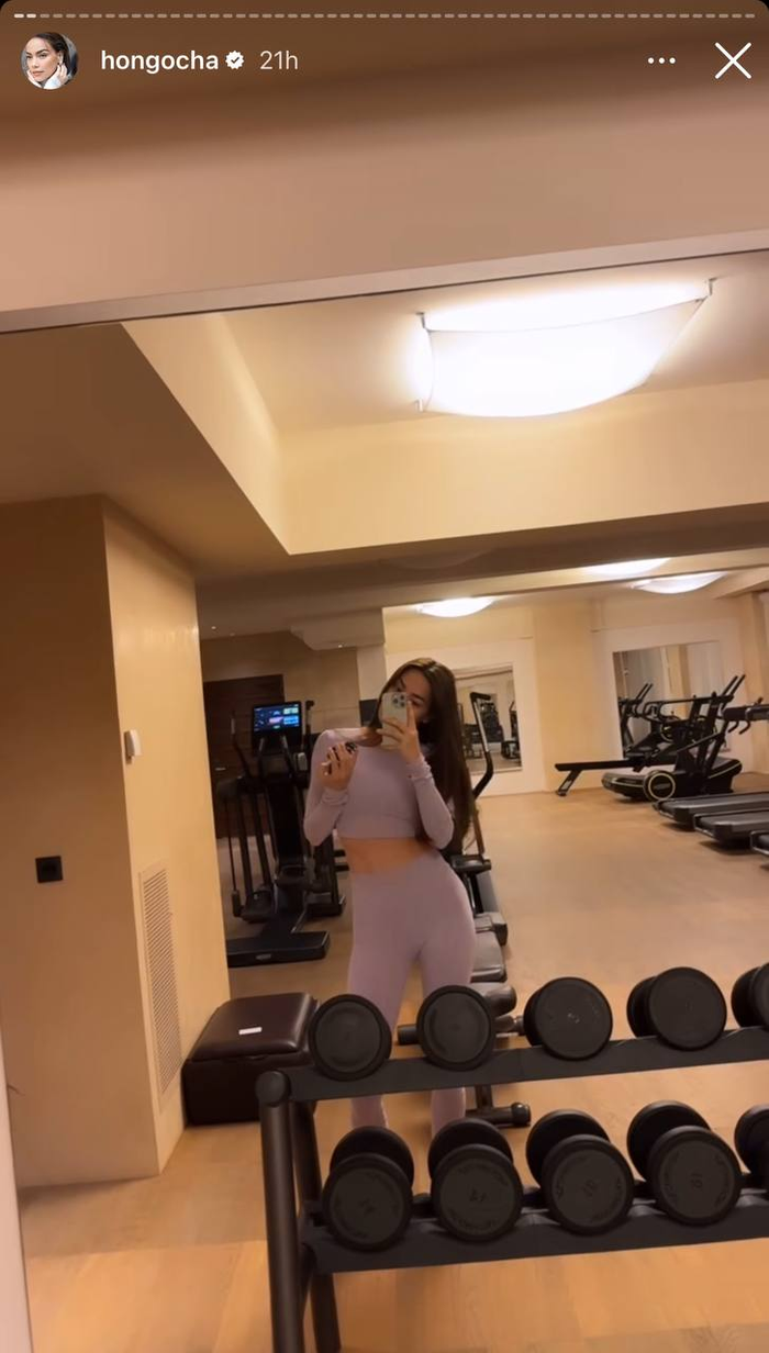 Hồ Ngọc Hà dành nhiều thời gian để tập luyện yoga và gym.