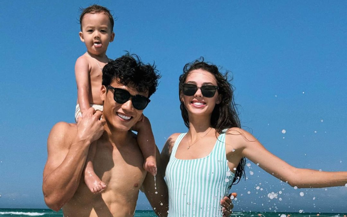 Vợ chồng Bùi Tiến Dũng tận hưởng cuộc sống hôn nhân hạnh phúc. Ảnh: Instagram dianka