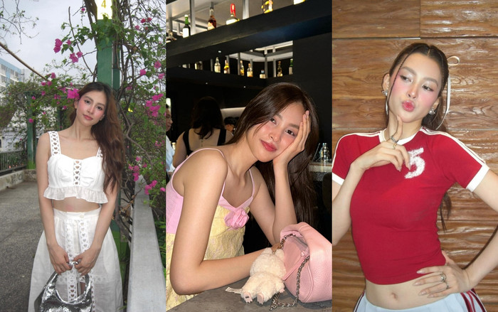 Hoa hậu Tiểu Vy mê phong cách trang điểm kiểu 'say rượu'. Ảnh FBNV