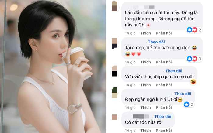 Hiện tại dân tình vẫn đang bàn tán về mái tóc mới của Ngọc Trinh. Ảnh: FBNV
