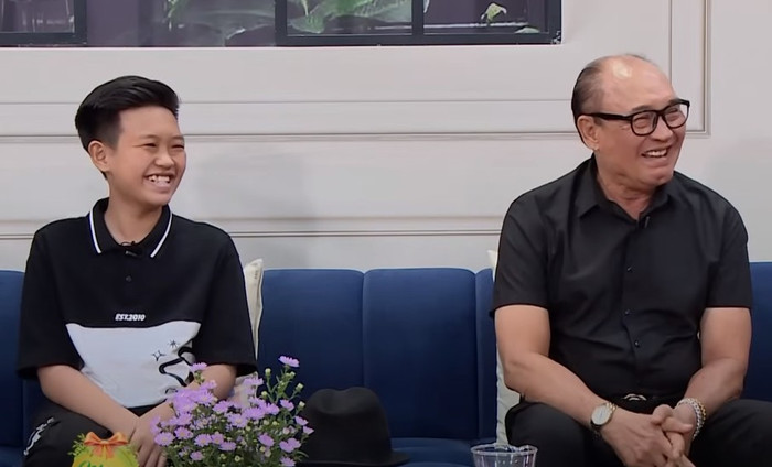 Duy Phương và con trai út.