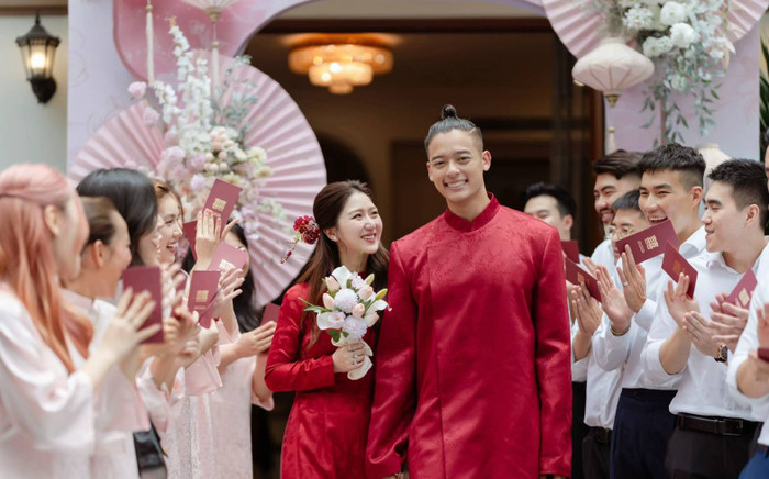 Tiktoker Hà My rạng ngời trong lễ ăn hỏi với Trí 'Thịt Boà' Ảnh 2