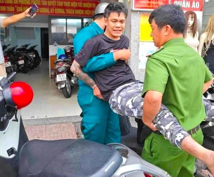 Nghi phạm Hồ Liêu Châu tại thời điểm bị bắt. Ảnh: Tuổi Trẻ Online