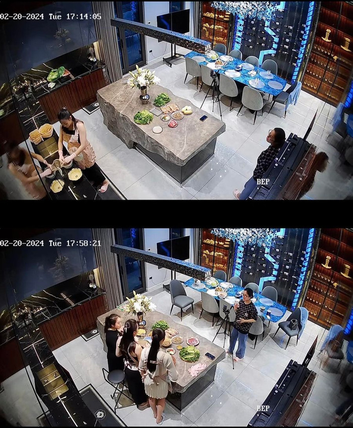 Phương Oanh trích xuất camera, chứng minh tự nấu món cua sốt Singapore mà không có ekip làm giúp.