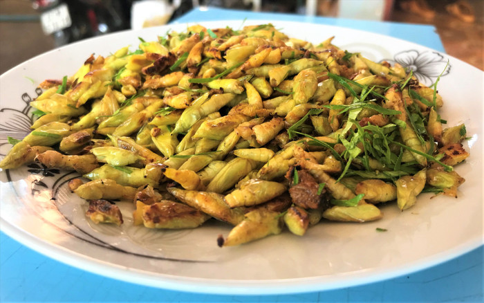 Nhộng sâu muồng khi chế biến trông rất thơm ngon