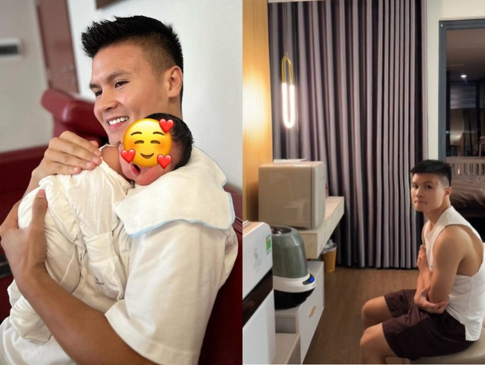 Quang Hải thu hút với hình ảnh người chồng, người cha mẫu mực. 