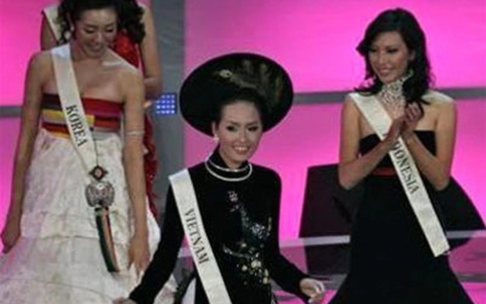 Hình ảnh của Mai Phương Thuý tại Miss World 2006. Ảnh: Sưu tầm