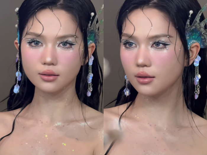 Ngọc Trinh trong tạo hình nàng tiên cá.