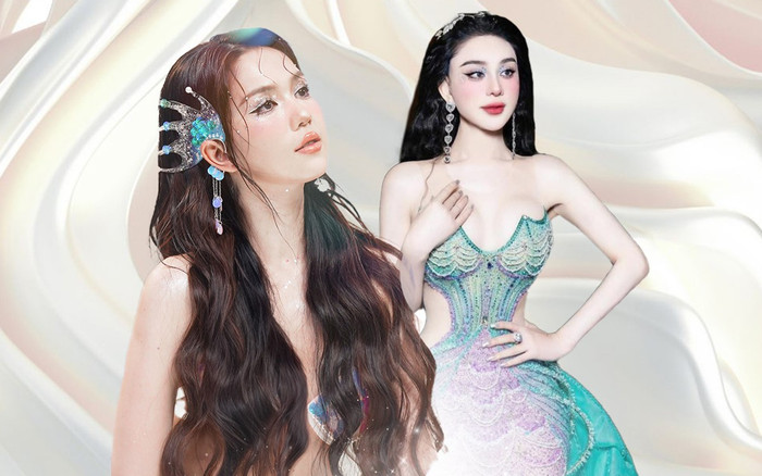 Ngọc Trinh - Lâm Khánh Chi 'một chín một mười' trong tạo hình nàng tiên cá Ảnh 2