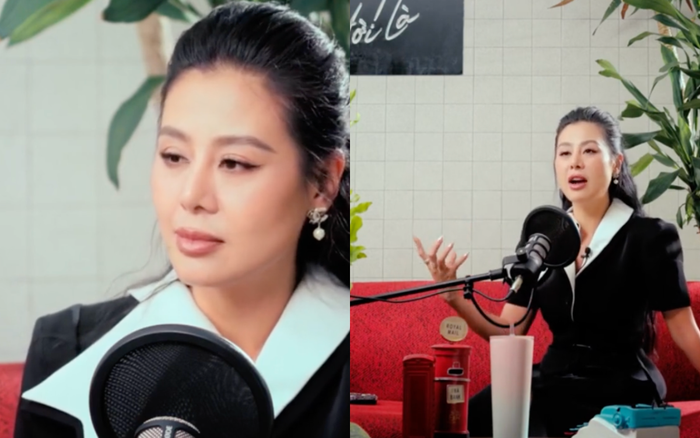 Nam Thư thể hiện sự hoang mang, tức giận khi có khán giả muốn xin vợ, con tha thứ sau khi ngoại tình. Ảnh: Chụp màn hình