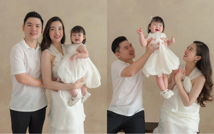 Con gái Đỗ Mỹ Linh được nhận xét có nhiều điểm giống hệt bố. Ảnh: FBNV