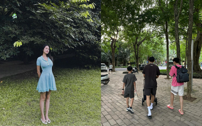 Đoàn Văn Hậu chủ động trông con cùng Doãn Hải My. Hai em trai của người đẹp luôn quan tâm đến cháu. Ảnh: _doanhaimy