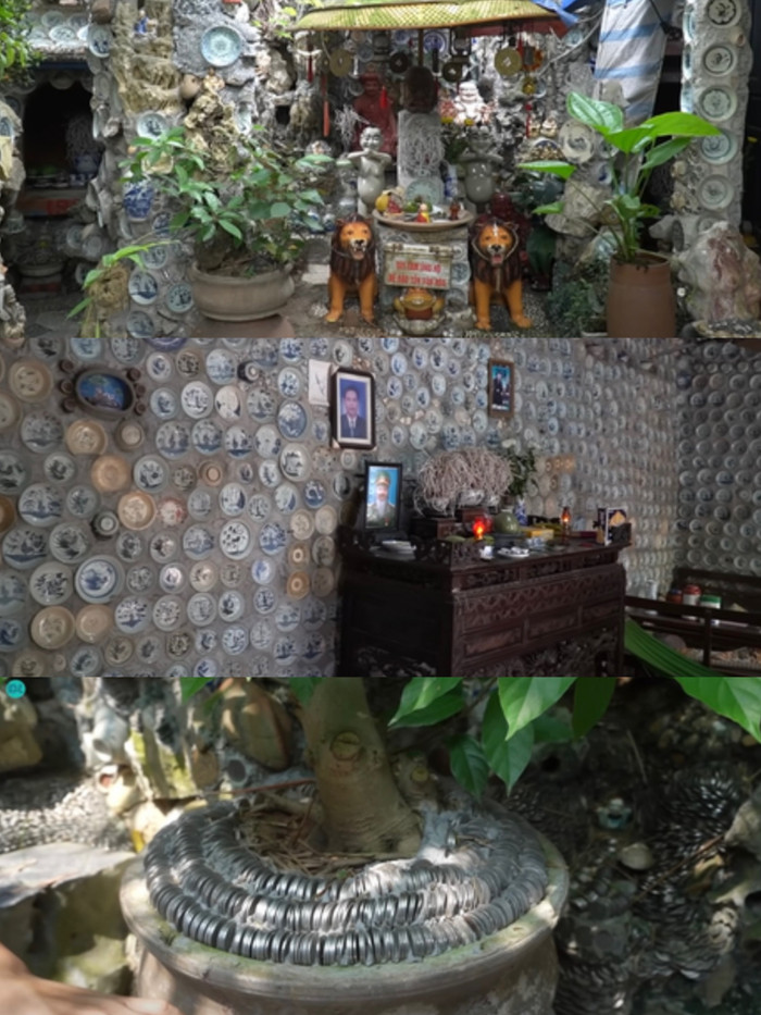 Ngôi nhà độc đáo được ông Trường thực hiện trong suốt 30 năm.