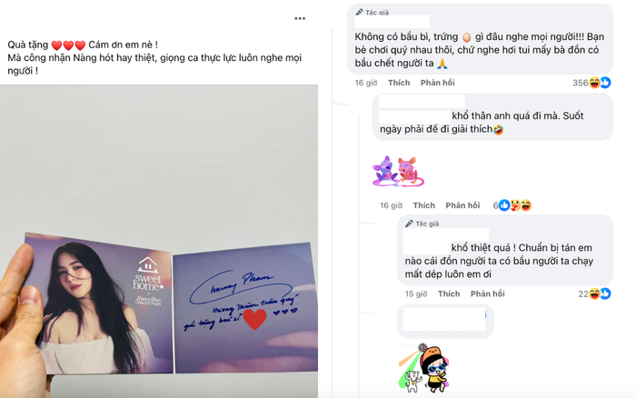 Chỉ một hành động, Hương Tràm ngay lập tức bị nghi có kế hoạch mang bầu. Ảnh: Chụp màn hình