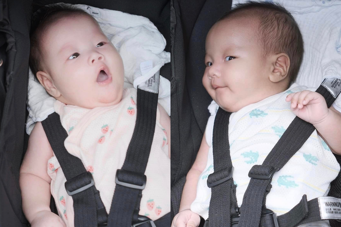 Phương Oanh khoe cận cảnh 2 nhóc tỳ.