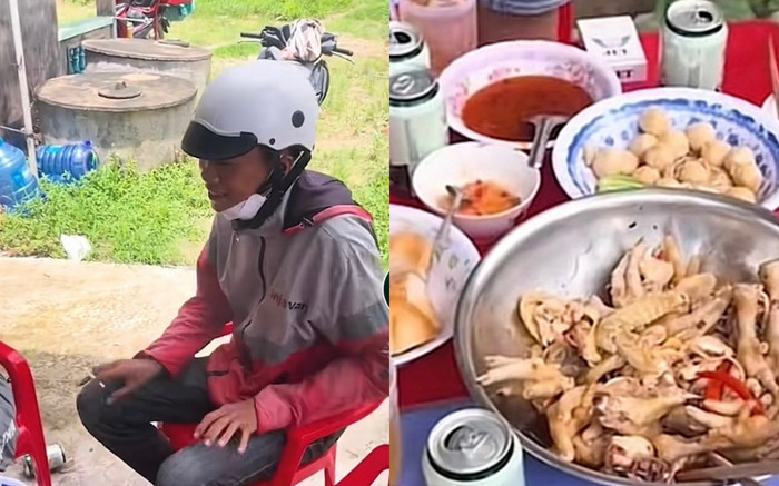 Đi giao hàng gặp chủ nhà đang ngồi nhậu, shipper liền hành động bất ngờ Ảnh 2