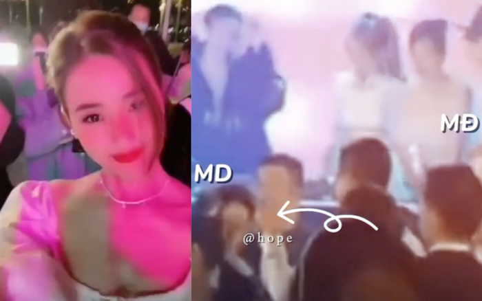 Cư dân mạng còn chỉ ra Minh Đạt có thể đã để ý Midu tại bữa tiệc. Ảnh: Sưu tầm