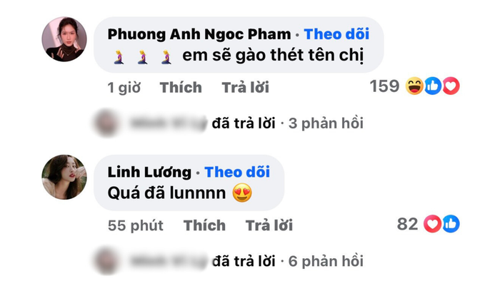 Bên dưới bài chia sẻ của Kỳ Duyên trên trang cá nhân về hành trình mới, Hoa hậu Thế giới Việt Nam 2019 Lương Thùy Linh và Á hậu 1 Hoa hậu Việt Nam 2020 Phạm Ngọc Phương Anh cũng 'một lòng' động viên và ủng hộ người đẹp này tại đấu trường nhan sắc Miss Universe Vietnam 2024.
