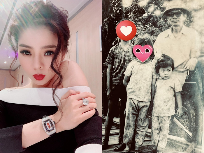 Lệ Quyên từng ấm ức vì không được mũi cao như cả nhà. Ảnh FBNV