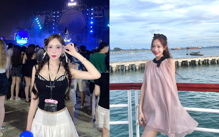 Yuna Vũ không hề 'lép vế' với hai Hoa, Á hậu tại Đảo Thiên Đường. Ảnh: Instagram yunavu__