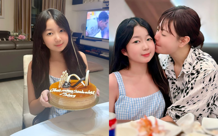 Con gái Thanh Hương có vẻ ngoài xinh xắn, ra dáng mỹ nhân tương lai.