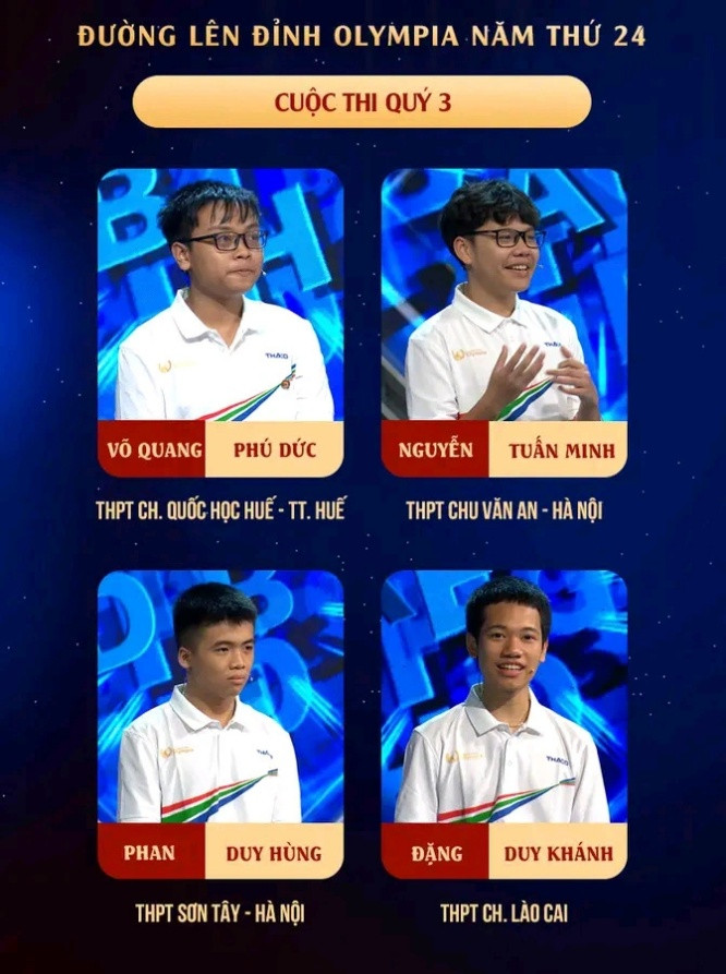 4 nhà leo núi tại Cuộc thi Quý 3 Đường lên đỉnh Olympia năm thứ 24 