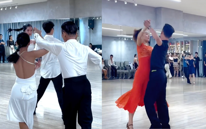 Dàn vận động viên thể hiện sự nghiêm túc cao độ khi tập luyện chuẩn bị thi đấu cho WDSF WORLD CHALLENGE CUP. Ảnh: Chụp màn hình