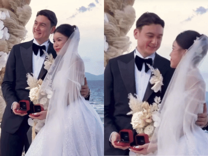 Đặng Văn Lâm dùng ánh mắt đầy tình cảm dành cho vợ. Ảnh chụp màn hình