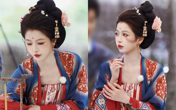 Ngu Thư Hân cuốn hút trong tạo hình thời Đường. 