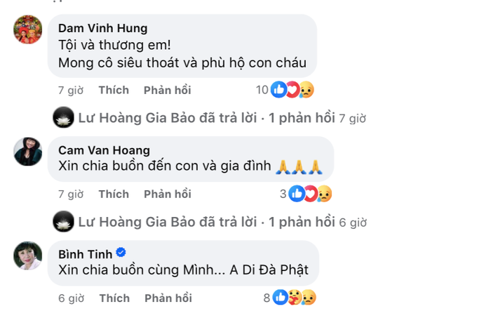 Nhiều nghệ sĩ Việt gửi lời chia buồn đến gia đình nam nghệ sĩ.