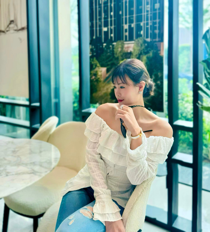 Sắc vóc 'mẹ 2 con' Thanh Hương tuổi 36.