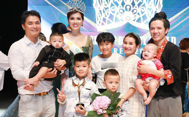 Hoa hậu đăng quang lúc 33 tuổi, có 5 con ruột lên chúc mừng, cuộc sống giờ ra sao? Ảnh 2