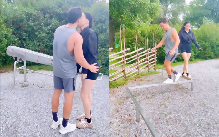 Hồ Ngọc Hà và Kim Lý đều ăn vận trẻ trung, thoải mái. Cặp đôi thoải mái thể hiện tình cảm ở chốn đông người. Ảnh: Instagram hongocha