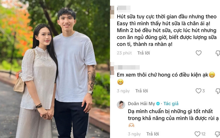 Vợ Đoàn Văn Hậu ứng xử khéo khi bị mỉa mai khoe của. Ảnh chụp màn hình