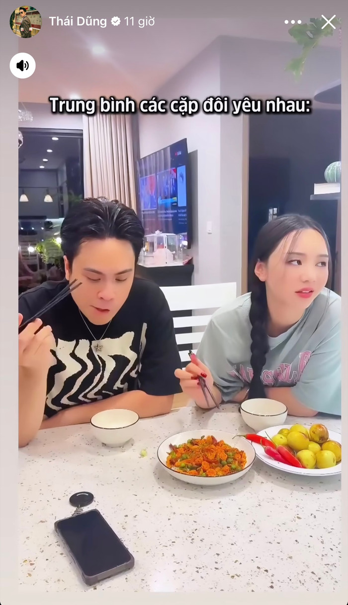 Thái Dũng và Quỳnh Kool ăn cơm chung