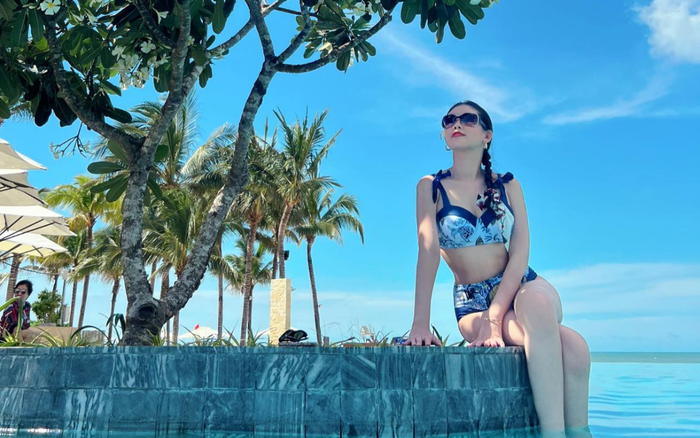 Lê Âu Ngân Anh sẵn sàng 'lăn xả' để có hình ảnh đẹp. Ảnh: FBNV