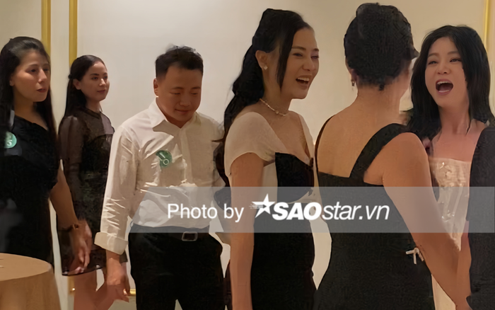 Phương Oanh cười rạng rỡ khi đi dự tiệc với Shark Bình