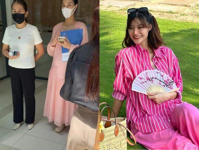 Á hậu Kiều Loan bị phát hiện đi khám thai và vòng 2 to vượt mặt. 