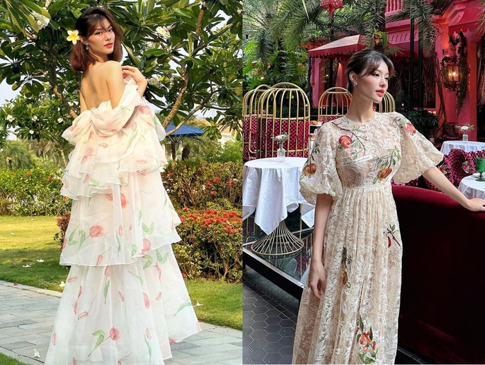 Á hậu Kiều Loan ưu tiên trang phục phom rộng để che đi chiếc bụng xinh yêu. Ảnh IGNV