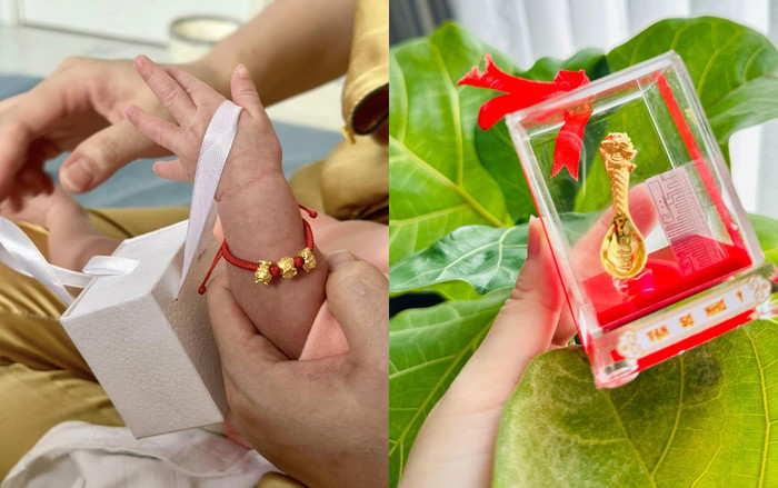 Con gái Kha Ly được tặng vàng.