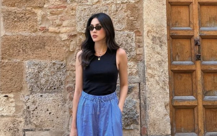 Phần bụng của Tăng Thanh Hà được cho là nhô lên bất thường. Ảnh: Instagram hatangthanh