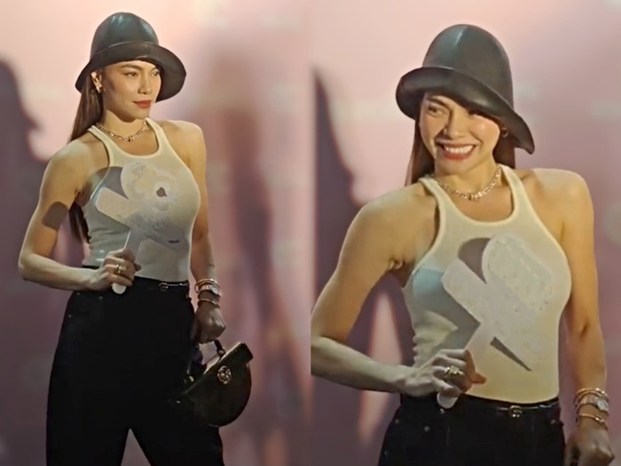 Hồ Ngọc Hà vô tình để lộ vòng 2 kém săn chắc.