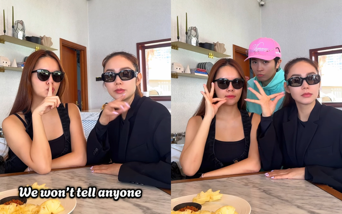 Gil Lê xuất hiện ở phía sau Phạm Quỳnh Anh và Minh Hằng trong video mới nhất. Ảnh: Chụp màn hình