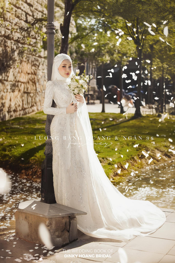 Xôn xao nhan sắc khác lạ của Ngân 98 trong bộ ảnh cưới với Lương Bằng Quang Ảnh 4