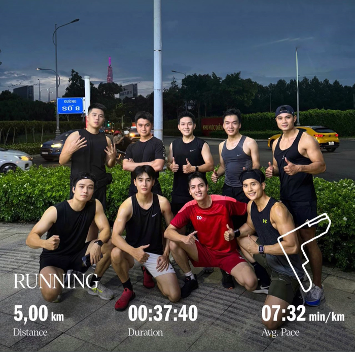 Trấn Thành không xuất hiện trong đội hình đi chạy của Lâm Bảo Châu và những người bạn. Ảnh: FBNV