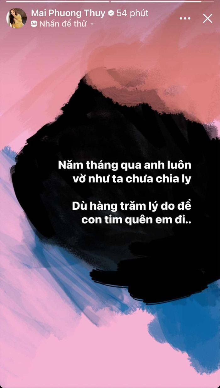 Mai Phương Thúy bất ngờ đăng đàn chuyện chia ly sau khi vướng nghi vấn sắp 'lên xe hoa'.