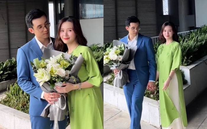 Midu diện áo dài suông che dáng, ánh mắt si tình của chồng thiếu gia gây chú ý Ảnh 1